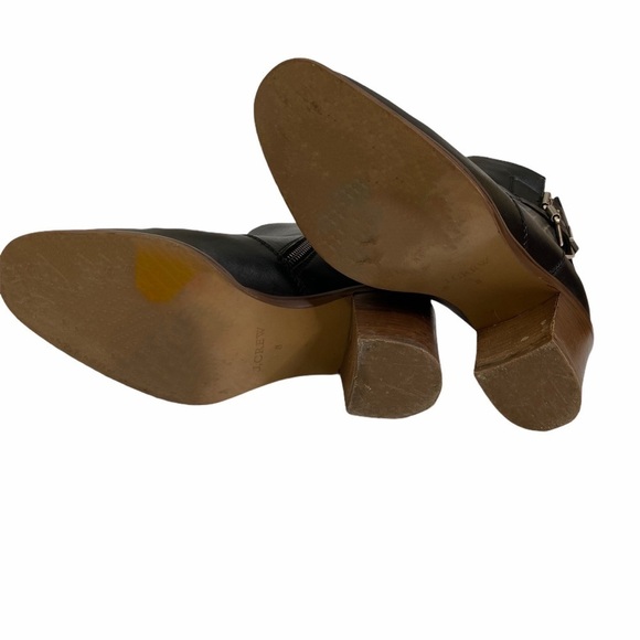 J. CREW Black Leather Ankle Buckle Dean Booties 8 - Picture 5 of 6